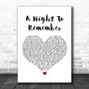Shalamar A Night To Remember White Heart Song Lyric Music Wall Art Print