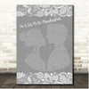 Mick Hucknall Dont Let Me Be Misunderstood Grey Burlap & Lace Song Lyric Print