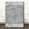 Paolo Nutini Through The Echoes Grey Burlap & Lace Song Lyric Print