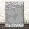 Tenacious D Beelzeboss (The Final Showdown) Grey Burlap & Lace Song Lyric Print