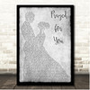 Matt Stell Prayed for You Grey Couple Dancing Song Lyric Print