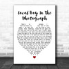 Stereophonics Local Boy In The Photograph White Heart Song Lyric Music Wall Art Print