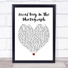 Stereophonics Local Boy In The Photograph White Heart Song Lyric Music Wall Art Print