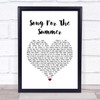 Stereophonics Song For The Summer White Heart Song Lyric Music Wall Art Print