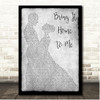 Sam Cooke Bring It Home To Me Grey Couple Dancing Song Lyric Print