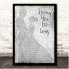 The Shires Loving You Too Long Grey Couple Dancing Song Lyric Print