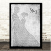 Thirty Seconds To Mars Stay Grey Couple Dancing Song Lyric Print