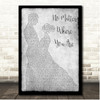 Us The Duo No Matter Where You Are Grey Couple Dancing Song Lyric Print