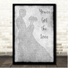 Florence and The Machine Youve Got the Love Grey Couple Dancing Song Lyric Print