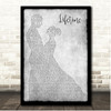 Justin Bieber Lifetime Grey Couple Dancing Song Lyric Print