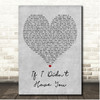 John Goodman, Billy Crystal If I Didn't Have You Grey Heart Song Lyric Print