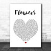 Sweet Female Attitude Flowers Heart Song Lyric Music Wall Art Print