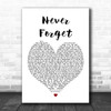 Take That Never Forget Heart Song Lyric Music Wall Art Print