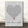 Katrina and the Waves Love Shine a Light Grey Heart Song Lyric Print