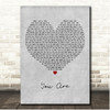Lionel Richie You Are Grey Heart Song Lyric Print