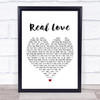 The Beatles Real Love Heart Song Lyric Music Wall Art Print
