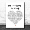 The Beautiful South Let Love Speak Up Itself White Heart Song Lyric Music Wall Art Print