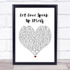 The Beautiful South Let Love Speak Up Itself White Heart Song Lyric Music Wall Art Print