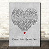 Lucie Jones Never Give Up on You Grey Heart Song Lyric Print
