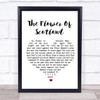 The Corries The Flower Of Scotland White Heart Song Lyric Music Wall Art Print