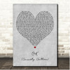 Mabel OK (Anxiety Anthem) Grey Heart Song Lyric Print