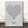 Maccabes Ayla Grey Heart Song Lyric Print