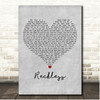Madison Beer Reckless Grey Heart Song Lyric Print