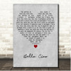 Manu Pilas Bella Ciao Grey Heart Song Lyric Print