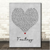 Mariah Carey Fantasy Grey Heart Song Lyric Print