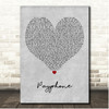Maroon 5 Payphone Grey Heart Song Lyric Print