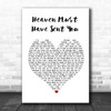 The Elgins Heaven Must Have Sent You White Heart Song Lyric Music Wall Art Print