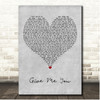 Mary J. Blige Give Me You Grey Heart Song Lyric Print