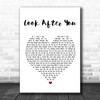 The Fray Look After You White Heart Song Lyric Music Wall Art Print