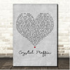 MC Devvo Crystal Meffin Grey Heart Song Lyric Print