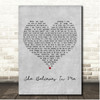 Me First And The Gimme Gimmes She Believes In Me Grey Heart Song Lyric Print