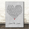 Michael Schenker Group Love to Love Grey Heart Song Lyric Print