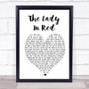 The Lady In Red Chris De Burgh Heart Song Lyric Music Wall Art Print