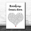 The Muppets Rainbow Connection White Heart Song Lyric Music Wall Art Print