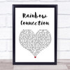 The Muppets Rainbow Connection White Heart Song Lyric Music Wall Art Print