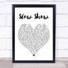 The National Slow Show White Heart Song Lyric Music Wall Art Print