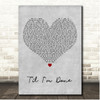 Paloma Faith Til I'm Done Grey Heart Song Lyric Print