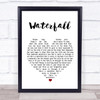 The Stone Roses Waterfall White Heart Song Lyric Music Wall Art Print