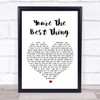 The Style Council You're The Best Thing White Heart Song Lyric Music Wall Art Print