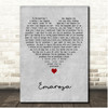 Porcelain Emarosa Grey Heart Song Lyric Print