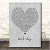 Queen Naija Bad Boy Grey Heart Song Lyric Print