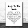 This Mortal Coil Song To The Siren White Heart Song Lyric Music Wall Art Print