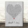 Rush Best I Can Grey Heart Song Lyric Print