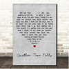 Scott Walker Another Tear Falls Grey Heart Song Lyric Print