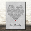 Shed Seven On Standby Grey Heart Song Lyric Print