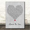 Sigrid Home to You Grey Heart Song Lyric Print